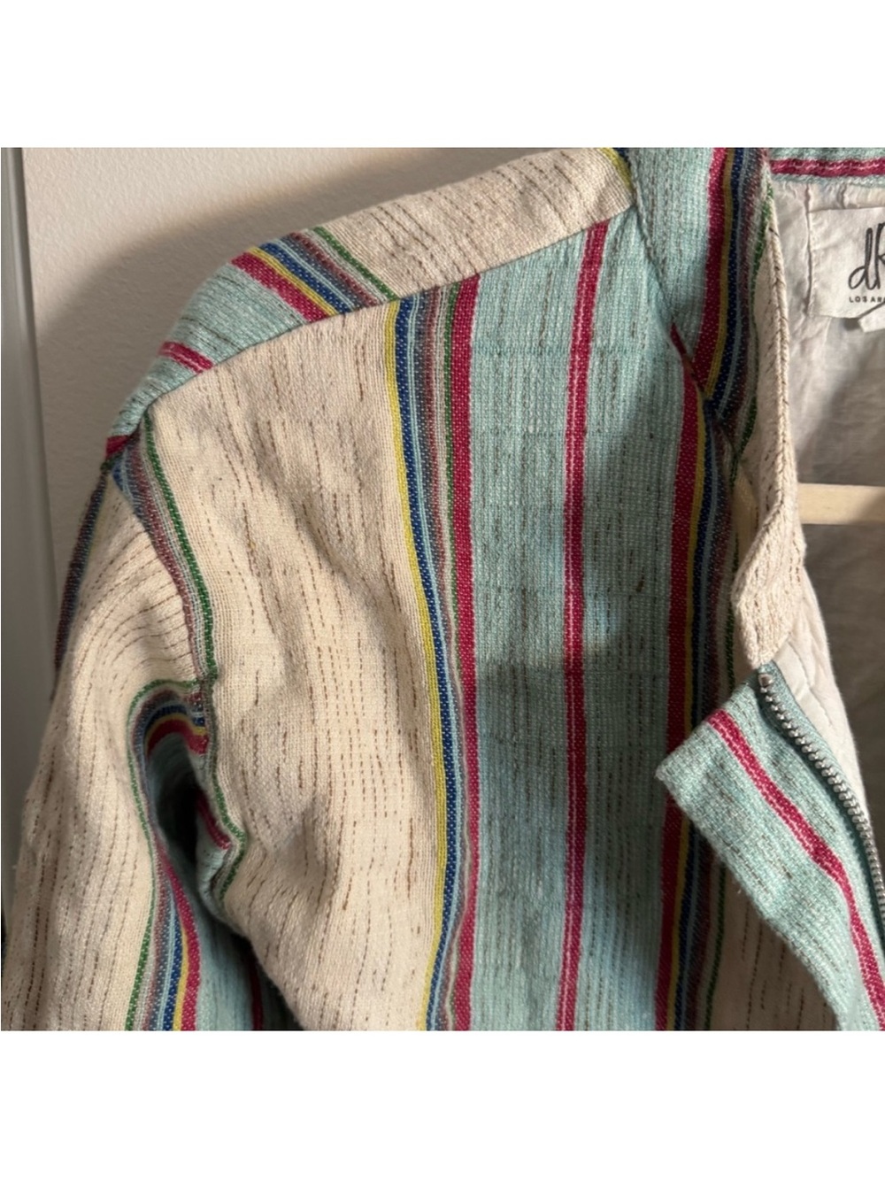 Anthropologie dRA LA Viola Striped Cropped Jacket | Multicolor | S - Picture 6 of 7